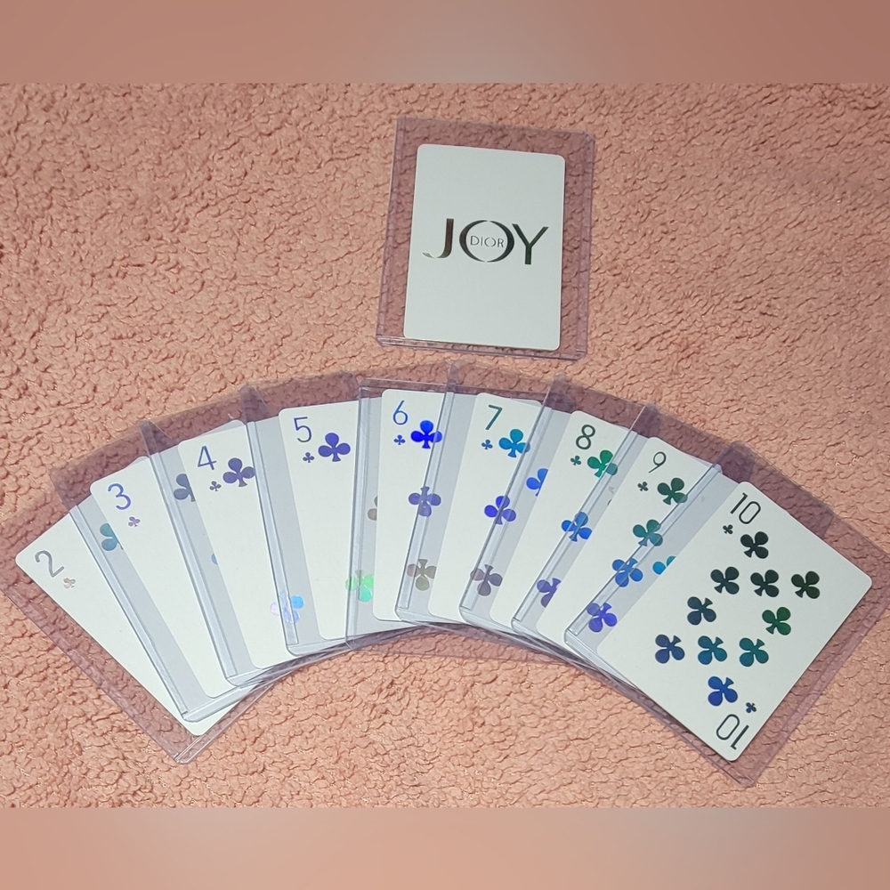Dior Joy Holographic Playing Cards PICK TWO from #2 To #10 Of Clubs